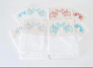 Asciugamani ricamati set 1+1 in cotone